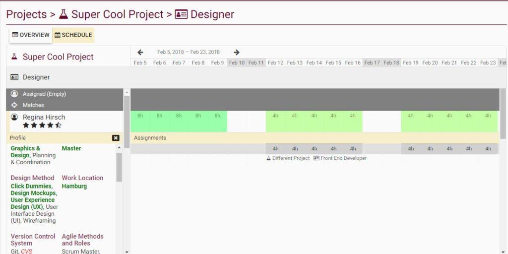 Project Pad Project Role Schedule